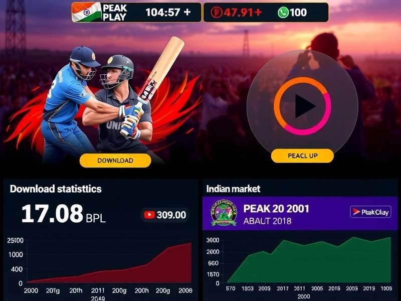 Peak Power Play download statistics chart showing growth in Indian market